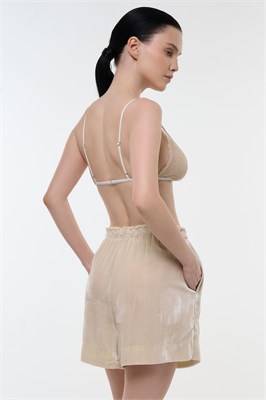 {{photo.Alt || photo.Description || 'Шорты из шелкового бархата, Облако / Yun Yun, Сливочный'}}