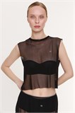 Топ удлиненный Feminine Club черный WW620016-1 - фото 312