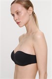 Топ бандо с тонкой чашкой и вкладышем Lisse черный WU140030-1 - фото 451
