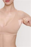 Топ с тонкой треугольной чашкой и вкладышем Lisse пудровый WU120029 - фото 665