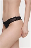 Трусы стринги с кружевными вставками, Альба / Alba, черный WU240002 - фото 738